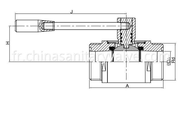 SMS Sanitary Hygienic Two Way Ball Valve Male